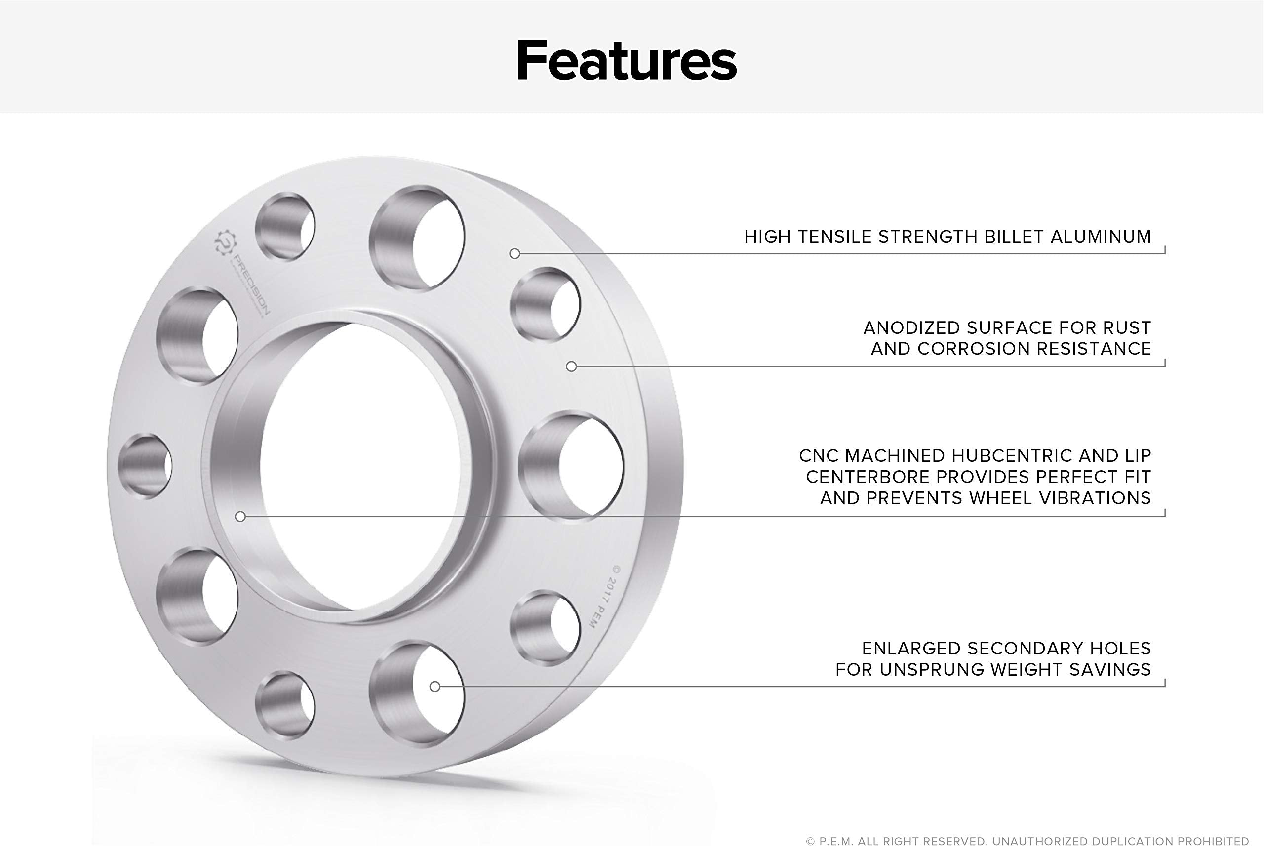 2pcs 15mm 5x120 Hubcentric Wheel Spacers (72.6, 72.56 Bore) Compatible with BMW 128i 135i 318i 320i 325i 328i 335i M3 428i 435i